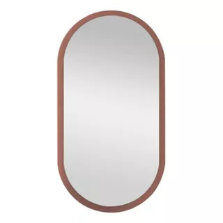 Espelho Oval Decorativo Para Hall 75x40cm - Rosê Gold
