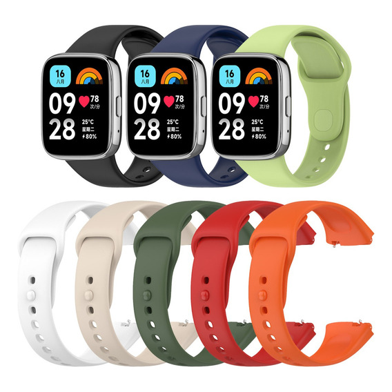 8 Correas De Silicon Para Xiaomi Redmi Watch 3 Active