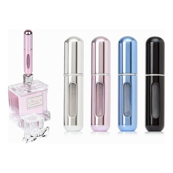 Mini Atomizador Para Perfume Recargable Capsula Viaje 4pcs