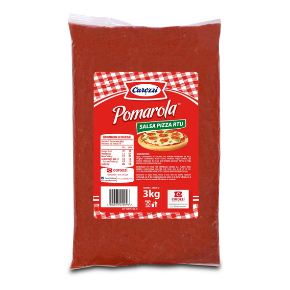 Carozzi Pomarola Salsa Pizza Lista Para Usar 3 Kg