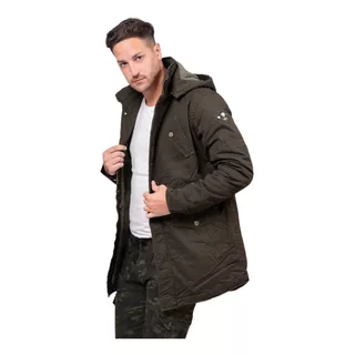 Campera Parka Hombre Gabardina Corderito Talles Especiales 