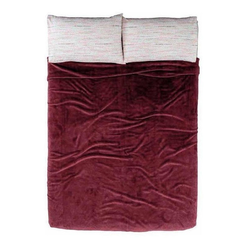 Cobertor Ligero Frazada Vino Tinto Elegante Suave Vianney