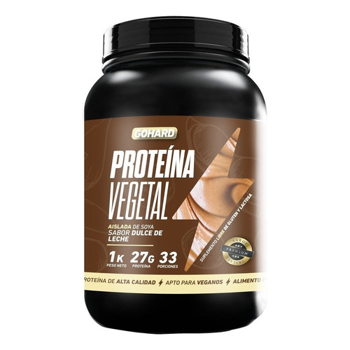 Suplemento en polvo Gohard  Proteína vegetal sabor dulce de leche en pote de 1kg