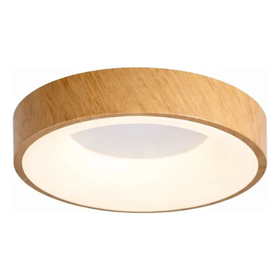 Plafon Led Halo Madera 30cm Diseño Moderno 32w Lda83032-m Madera