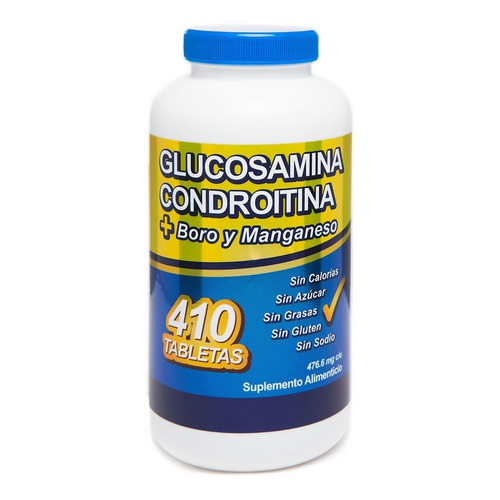 Glucosamina Condroitina Boro Magnesio 410 Pz Just For You Sabor Sin Sabor