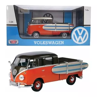 Volkswagen Type 2 Pickup Kombi C/ Prancha Surf 1/24 Motormax