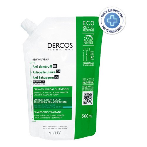 Dercos Vichy Anti-caspa Ds Eco-refill 500ml