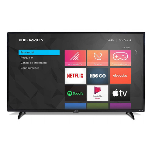 Smart TV portátil AOC 43S5195/78G LED Roku OS Full HD 43" 110V/220V