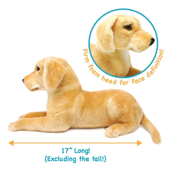 Perro De Peluche Labrador Viahart Mason De 17 Pulgadas Color Dorado