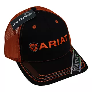 Boné Ariat Importado Preto Tela Laranja 15160276