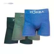 Pack X6 Boxer Zorba Sin Costura Liso Hombre Art. 130