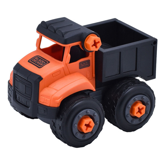 Camión Volqueta Articulado Black+decker Color Naranja