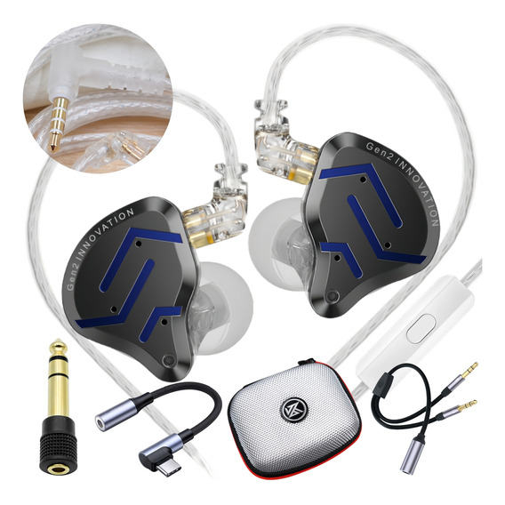 Audífonos In-ear Kz Zsn Pro 2 Gamer Monitores Todo En Uno