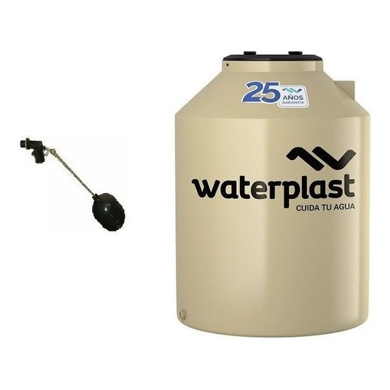 Tanque De Agua Waterplast Tricapa 1500 Litros + Flotante Color Crema