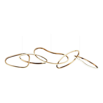 Colgante Led Garrid 86w Led Oro Deco Moderno Cie