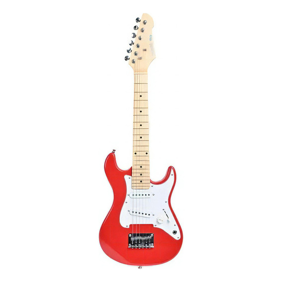 Guitarra Eléctrica Stratocaster Parquer Niños - Adolescentes Color Rojo Orientación De La Mano Diestro