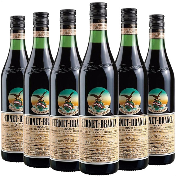 Fernet Branca 750ml Botella Bebidas Pack Caja X6 01almacen 