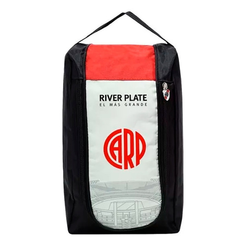 Bolso De Futbol Botinero De River Plate Licencia Oficial. Color Negro