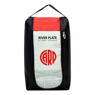 Bolso De Futbol Botinero De River Plate Licencia Oficial. Color Negro