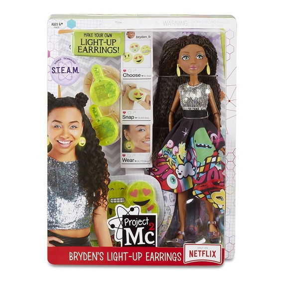 Project Mc2 Brydens Doll Light Up Earring Pendiente De Luz