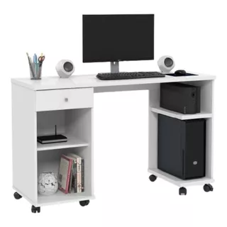 Escrivaninha Patrimar Móveis Mesa De Computador Million Mdp De 1250mm X 760mm X 450mm Branco
