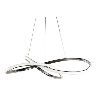 Lampara Colgante Moderno Led Diseño Cromo L2020 Sf Cromo