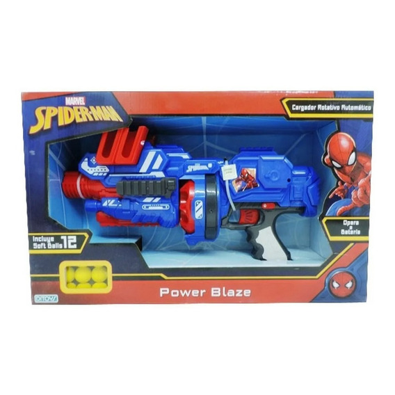 Ametralladora Automatica Spiderman Power Blaze Ditoys 2049