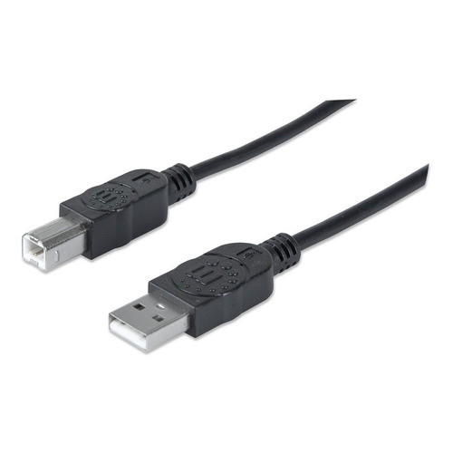 Cable Usb 2.0 Manhattan A - B 1.8mts Negro 333368 /v /v