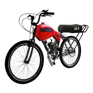 Bicicleta Motorizada 80cc Carenada Banco Xr Rocket Cor Vermelho Ferrari