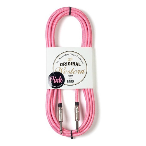 Cable Plug Western Textil Rosa Pink 3 Mts P/ Instrumentos