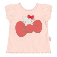 Camiseta Bebê - Rosa Bebê - Hello Kitty