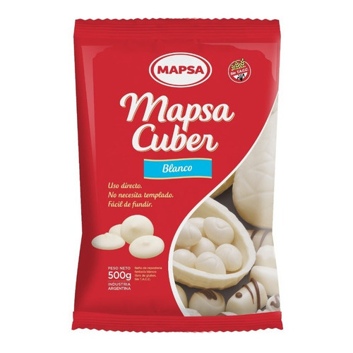 Mapsa MAPSACUBER Chocolate Baño De Reposteria Blanco Mapsa Cuber 10 X 500 Grs - Blanco - 5 kg - Unidad - 1 - 10 - Caja con 10 bolsas x 500 grs (5 kg)