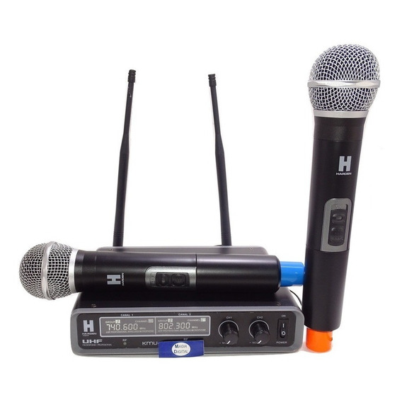 Microfono Uhf Kapton Kmu-2c  Inalambrico Doble  Profesional 