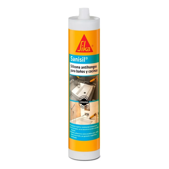 Sanisil Sellante Sika Silicona Blanco Tubo 280ml