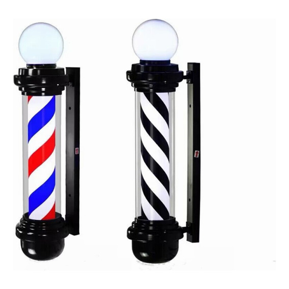 Poste De Barbería Grande Barber Pole Con Esfera De Luz 100cm