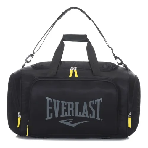 Bolso Deportivo Everlast Urbano De Viaje Gimnasio Grande Portabotines 16337  Color Negro