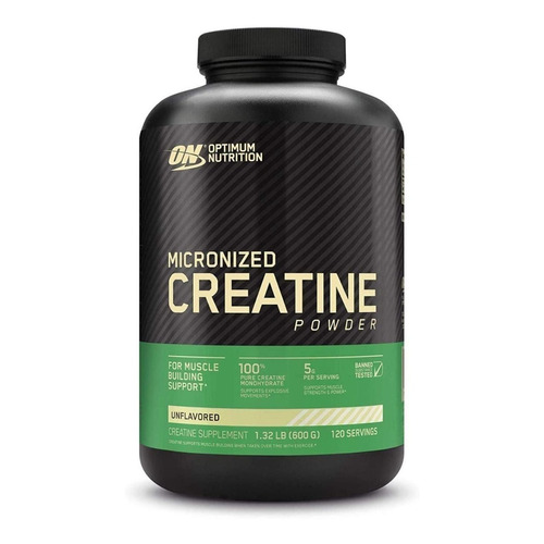 Creatina Monohidratada Micronizada 600g Sin sabor Optimum Nutrition