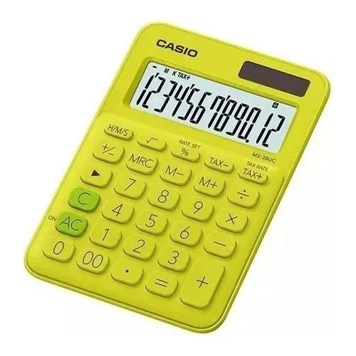 Calculadora De Mesa Casio Ms-20uc Color Verde Lima