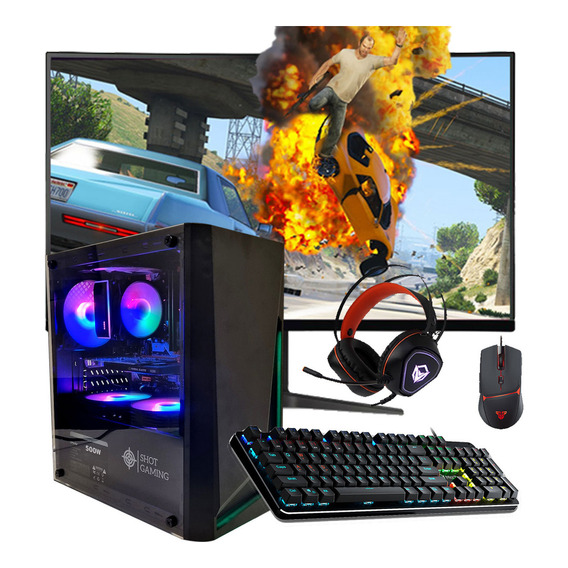 Pc Torre Gamer Ryzen 5 16gb Ram Ssd 480gb + Monitor + Combo