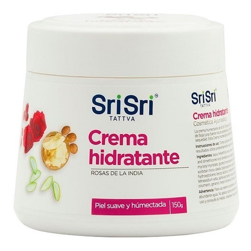 Crema Hidratante Rosas Y Aloe Vera Sri Sri Tattva X 150g