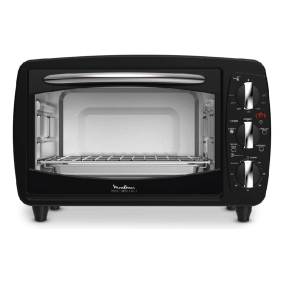 Horno Freidora De Aire Moulinex 20 Litros 5 En 1 Color Negro