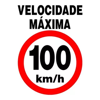 Adesivo Velocidade Controlada - Kit Com 10  - 100 Ou 80 Km/h