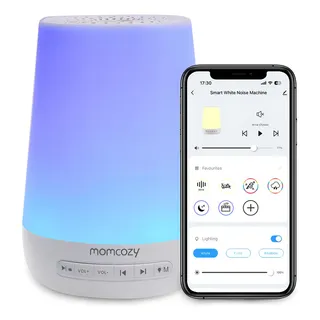 Momcozy Máquina De Ruido Blanca Para Dormir Del Bebé Color Blanco Diseño App