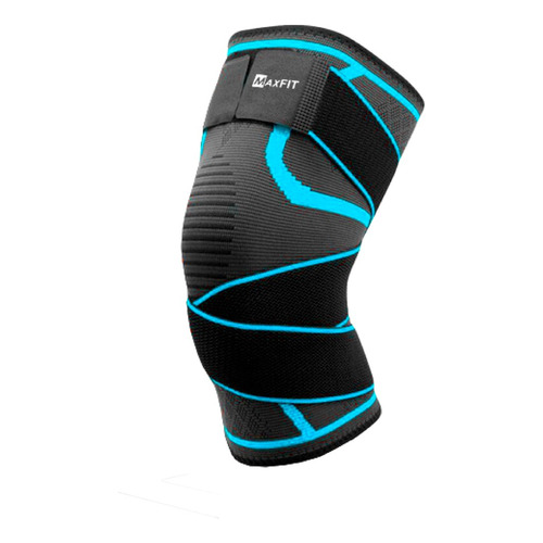 Rodillera Elástica Compresión Correr Crossfit Maxfit Hx918 Color Azul Talla M