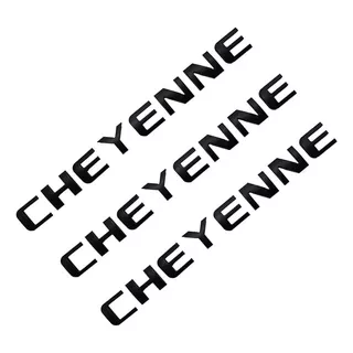 Letrero Letras Cheyenne Kit 3 Piezas Color Negro