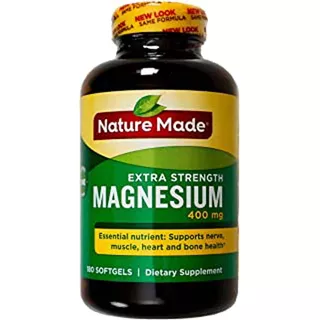 Magnesium Extra Strength 400mg 180 Softgel - L a $4