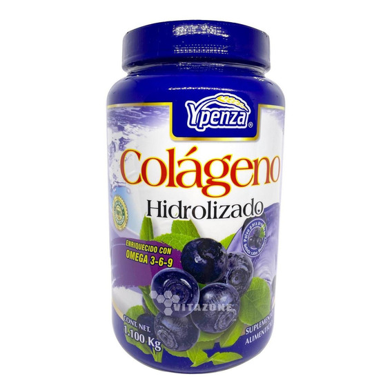 Suplemento en polvo Ypenza  Colágeno Hidrolizado sabor blueberry en pote de 1.1kg