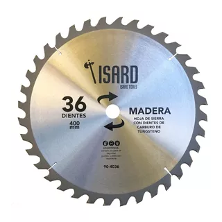 Hoja De Sierra Circular Para Madera 400 Mm 36 Dientes Isard