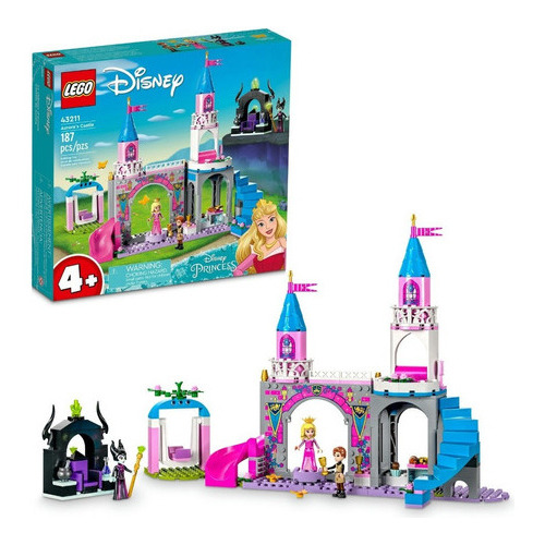 Lego Set De Construccion Disney Princess Castillo De Aurora 43211 187 Piezas En Caja