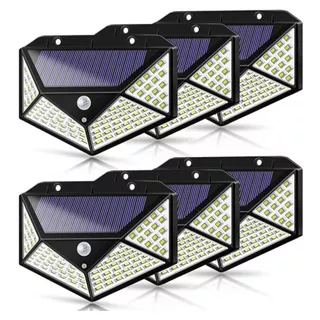 Pack X6 Led Solar Sensor Movimiento Luz Exterior 100 Led